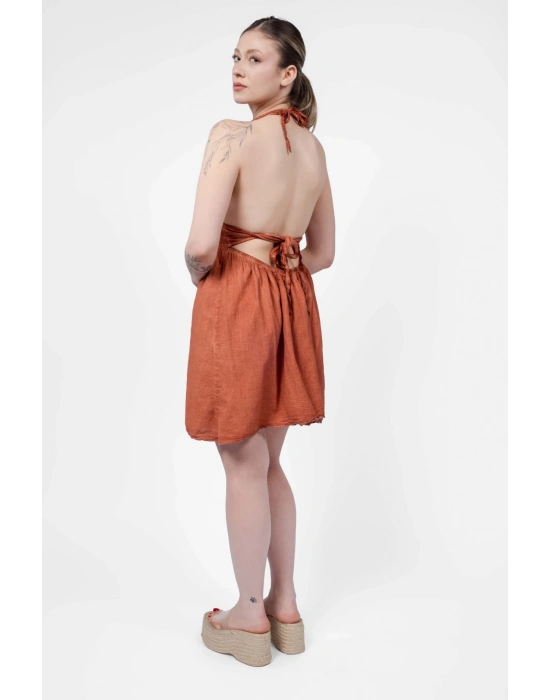 Hera Terra Linen Dress