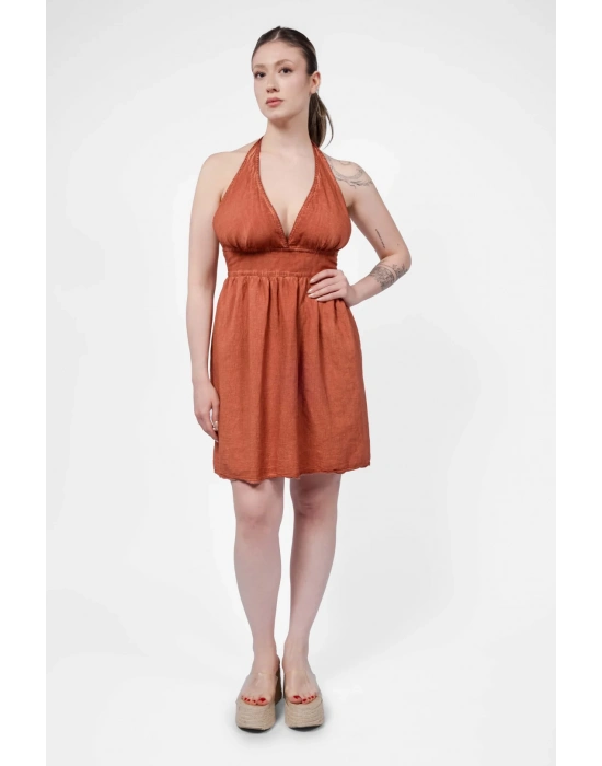 Hera Terra Linen Dress