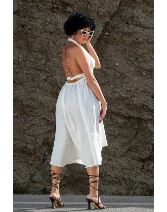 Hera White Muslin Dress