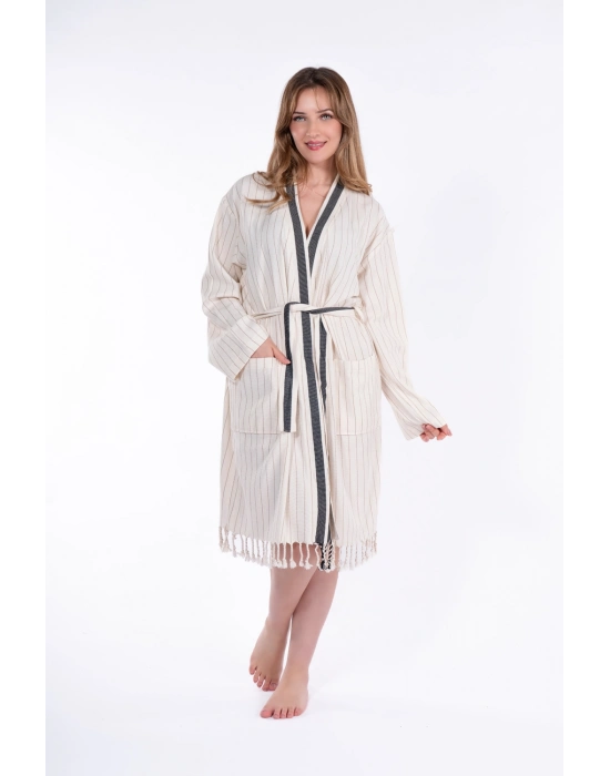 Hieron Beige Bathrobe