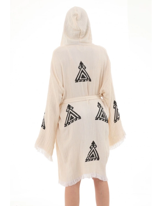 Kelim Wooden Stamp Bathrobe
