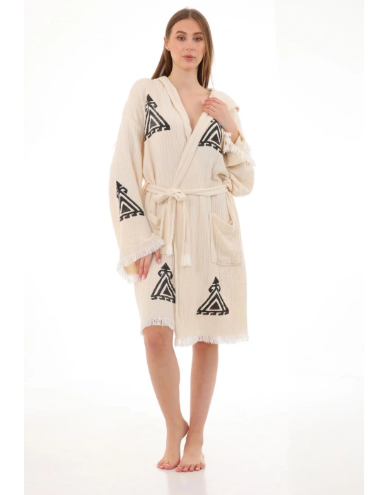 Kelim Wooden Stamp Bathrobe