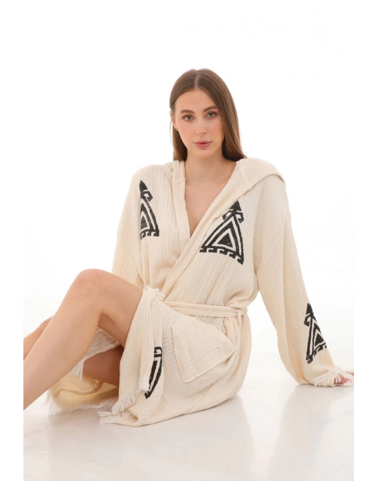 Kelim Wooden Stamp Bathrobe