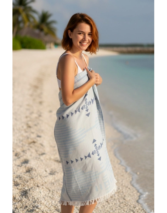 Knidos Blue Peshtemal