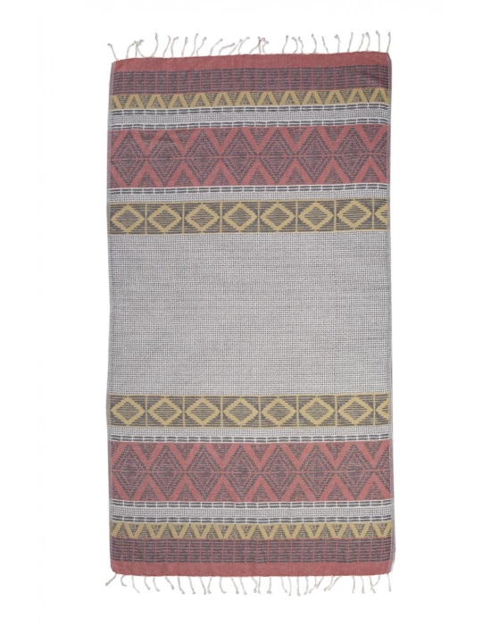 Latirus Sarı ve Kırmızı Peshtemal