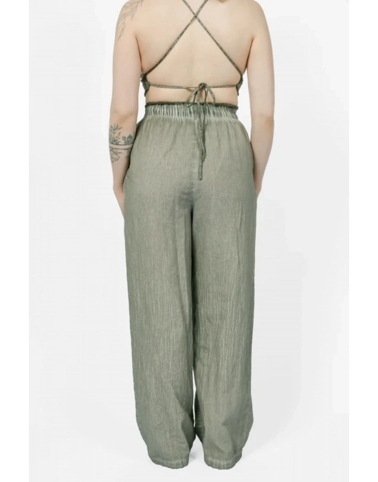 Lina Green Linen Trouser