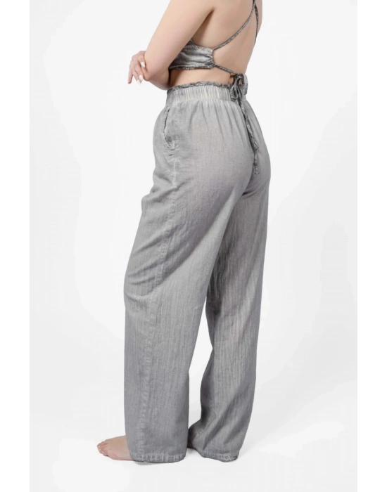 Lina Grey Linen Trouser