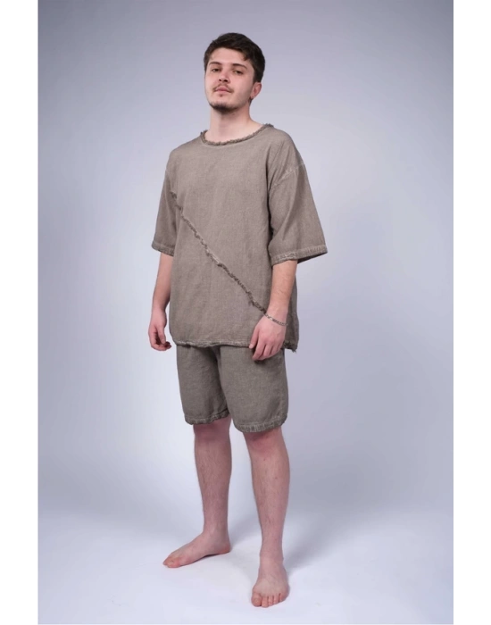 Pamuk Erkek Şort Yeşil - WHT18