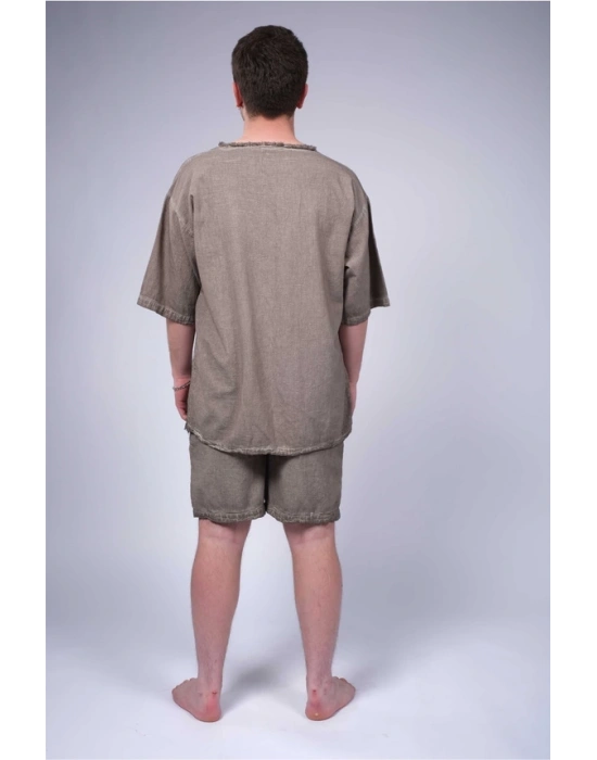 Pamuk Erkek Şort Yeşil - WHT18