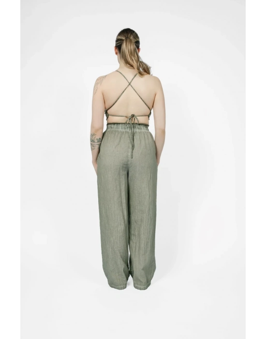 Ateiler Chaputs Keten Lira Yeşil Pantolon One-Size