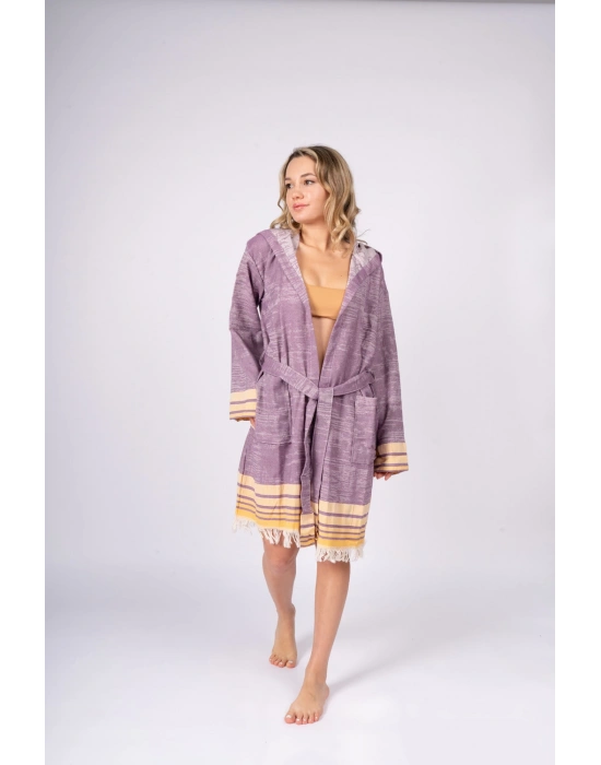 Melongena Mor Bornoz (Sürdürülebilir Pamuk)