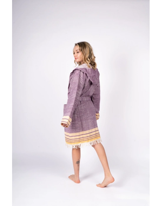 Melongena Mor Bornoz (Sürdürülebilir Pamuk)