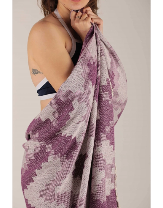 Minassos Mor Peshtemalı (Sürdürülebilir Pamuk)