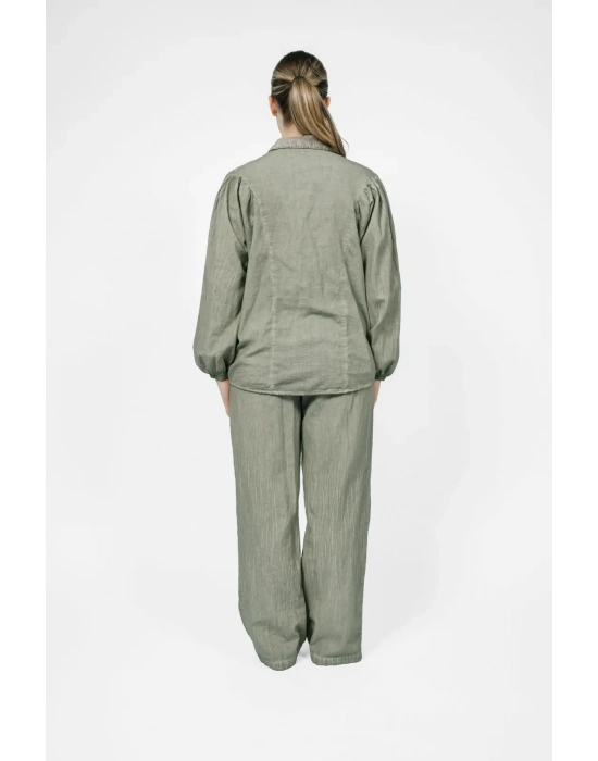 Ateiler Chaputs %100 Pamuk Müslin Mira Yeşil Gömlek One-Size