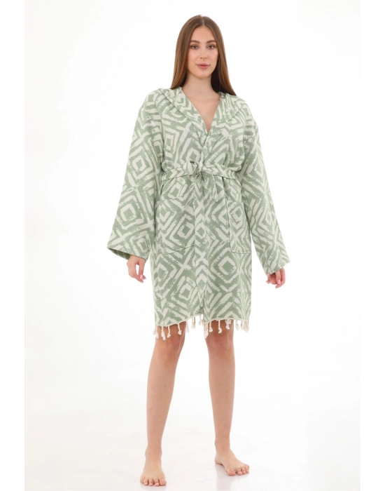 Misis Haki Yeşil Bornoz