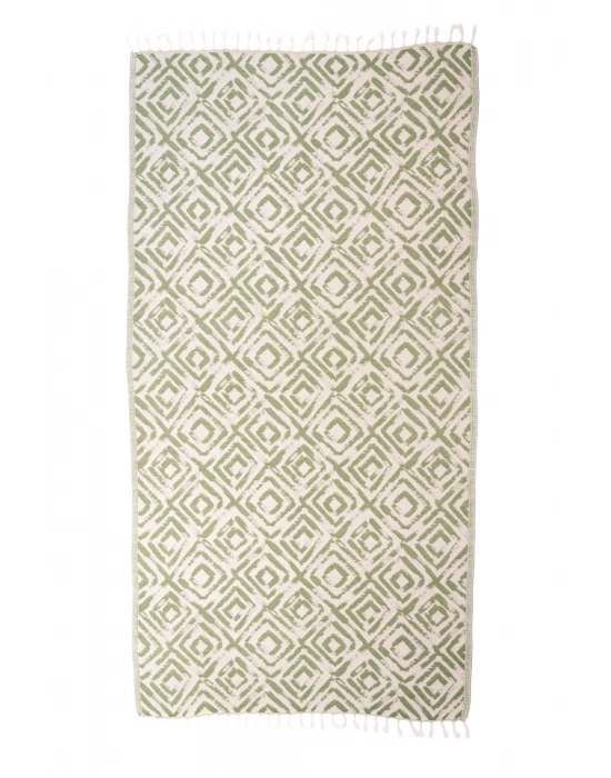 Misis Khaki Green Peshtemal