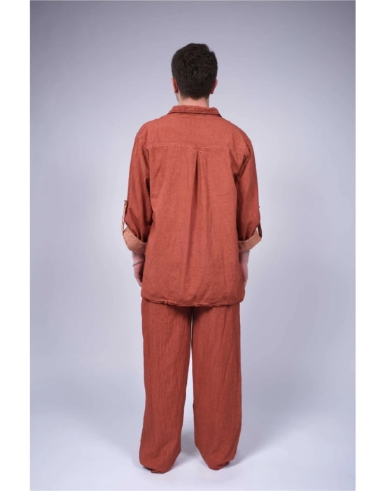 Linen Mens Shirt Terra - WHT8