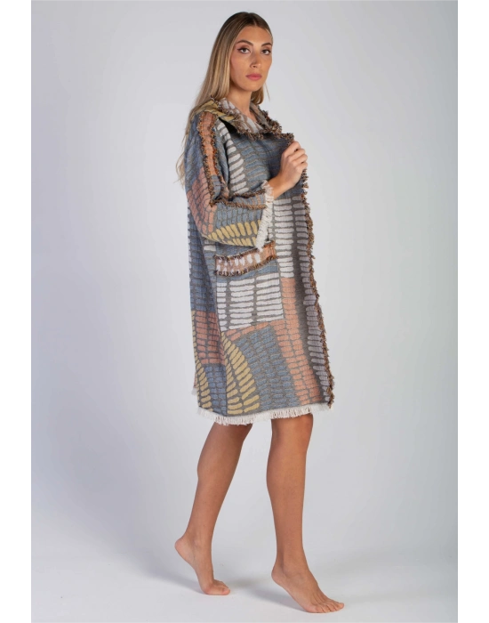 Nerite Siyah & Kırmızı Bornoz