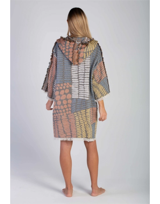 Nerite Siyah & Kırmızı Bornoz