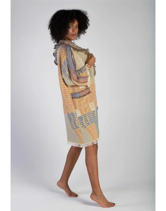 Nerite Sarı & Mavi Bornoz