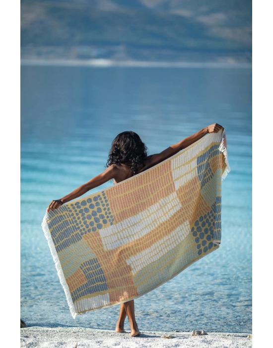 Nerite Yellow & Blue Peshtemal
