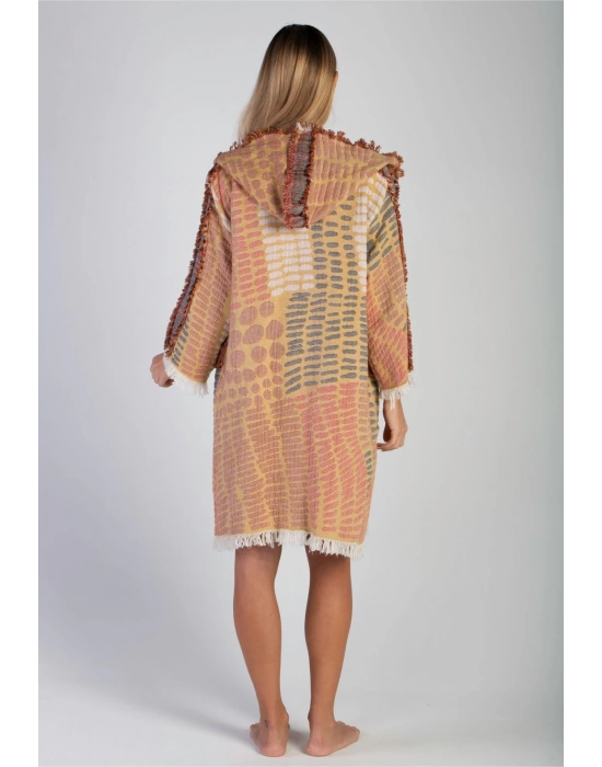 Nerite Sarı & Kırmızı Bornoz