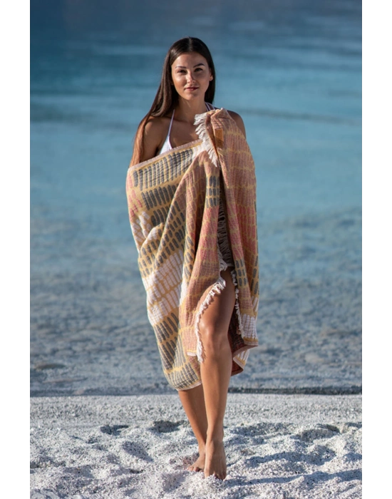 Nerite Yellow & Red Peshtemal