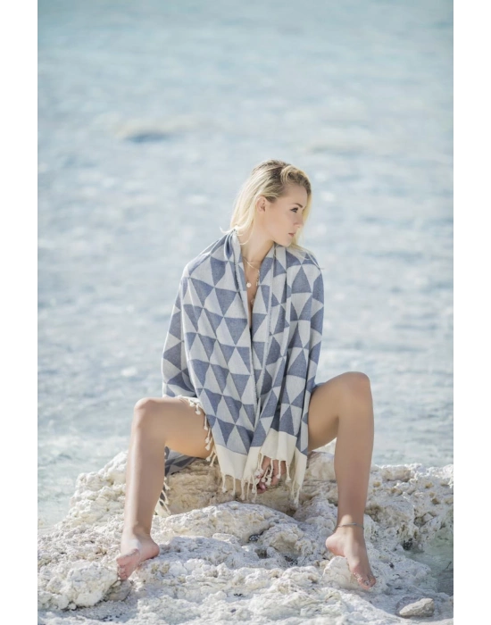 Niobe Lacivert Peshtemal