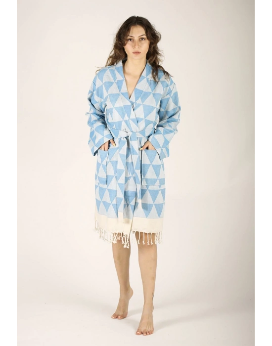 Niobe Turquoise Bathrobe
