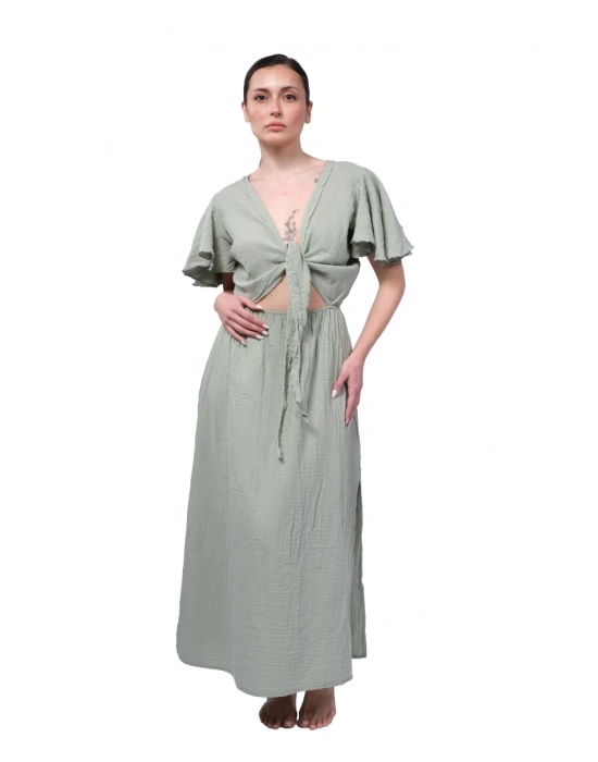 Niva Mint Green Muslin Dress