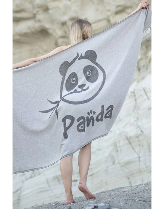 Panda Black Peshtemal (Sustainable Cotton)