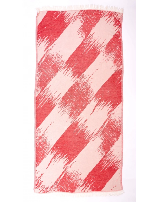 Perge Kırmızı Peshtemal (Çift Yüzlü)