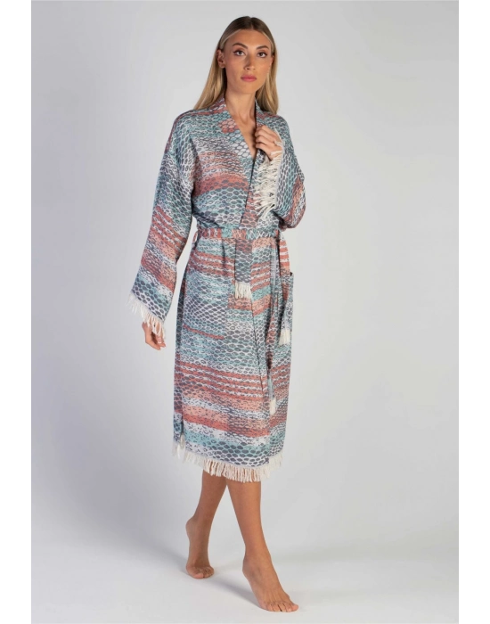 Pica Mavi & Kırmızı Bornoz