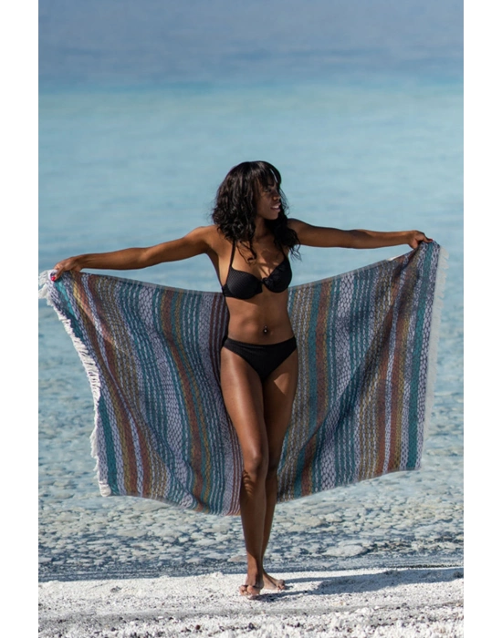 Pica Navy Blue & Yellow Peshtemal