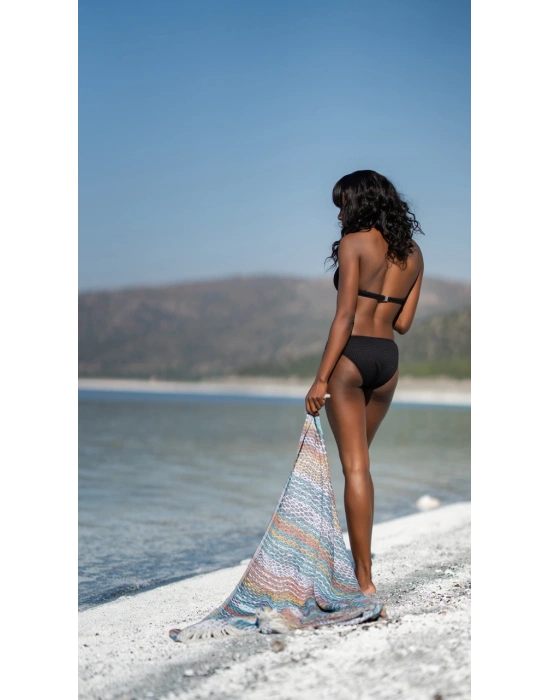 Pica Navy Blue & Yellow Peshtemal