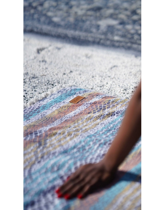 Pica Navy Blue & Yellow Peshtemal