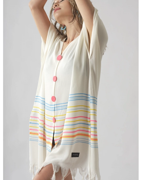 Pink Buttoned Elbise