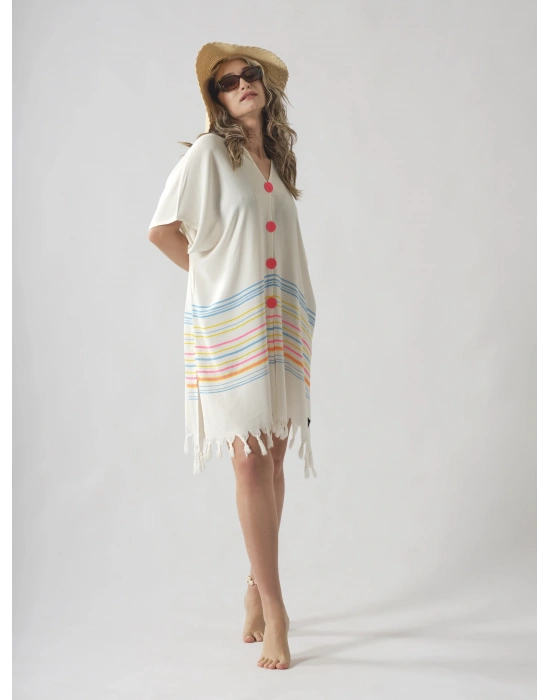 Pink Buttoned Elbise