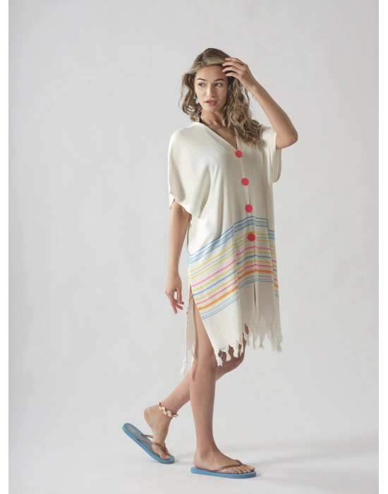 Pink Buttoned Elbise