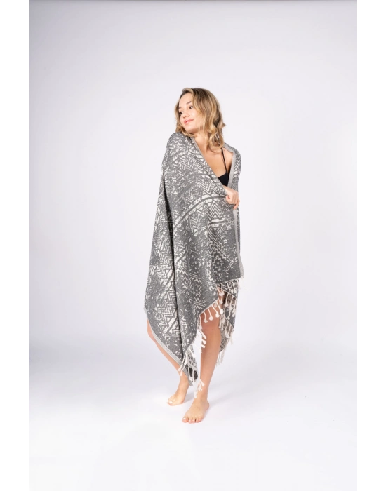 Priene Black Peshtemal