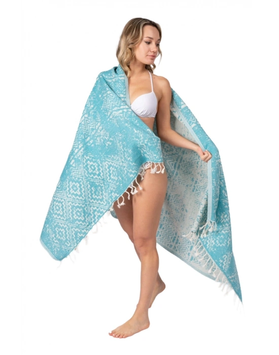 Priene Turquoise Peshtemal