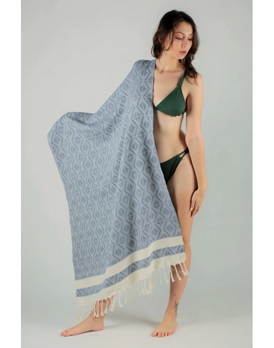 Pupa Lacivert & Beyaz Peştemal