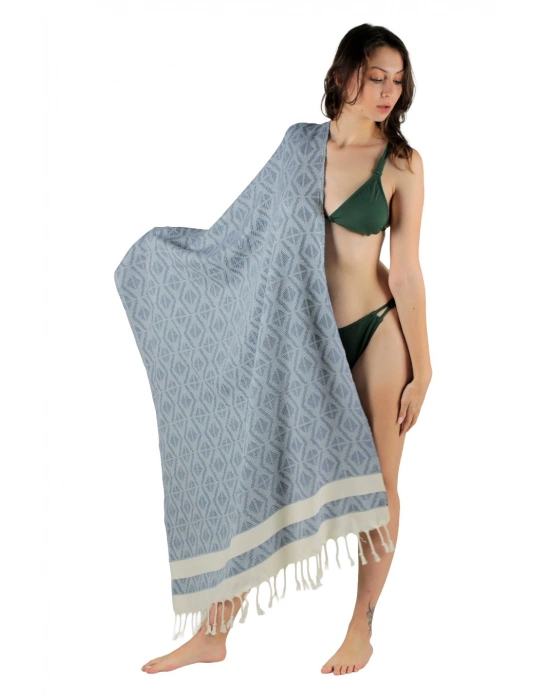 Pupa Navy Blue & White Peshtemal