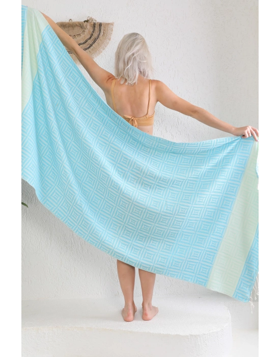Square Turquoise Peshtemal