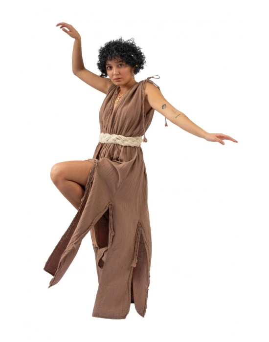 Stella Brown Muslin Dress