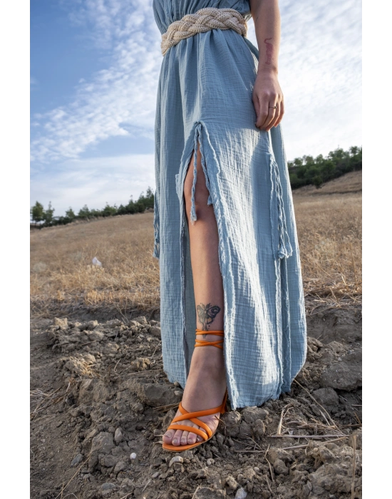 Stella Sky Blue Muslin Dress