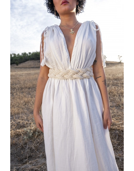Stella White Muslin Dress