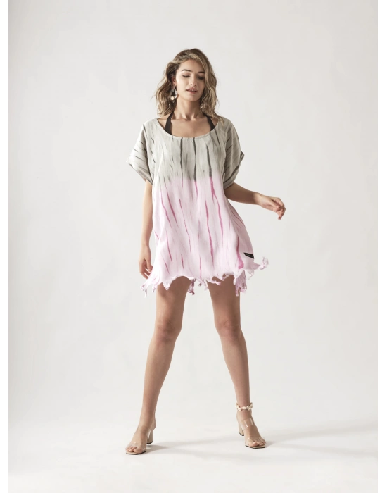 Tie Dye Pembe Elbise