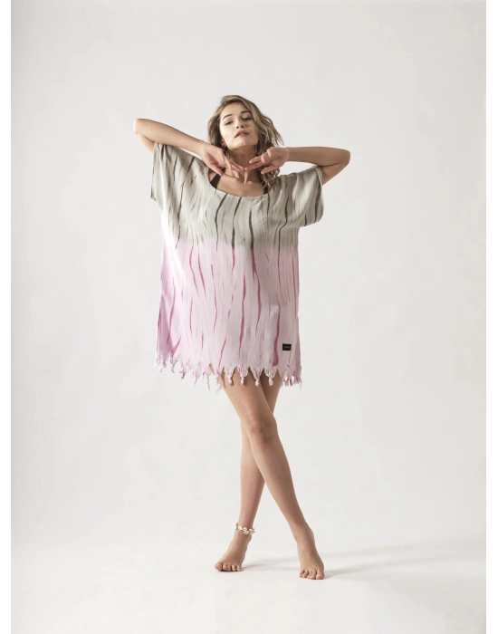 Tie Dye Pembe Elbise