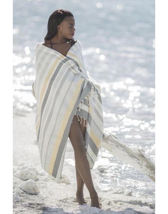 Trivia Grey & Yellow Peshtemal